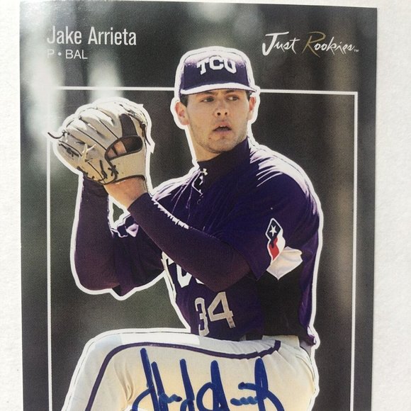 2007 Just Rookies Jake Arrieta Signed Card Chicago Baltimore TCU MLB-Horned Frog - Picture 1 of 5